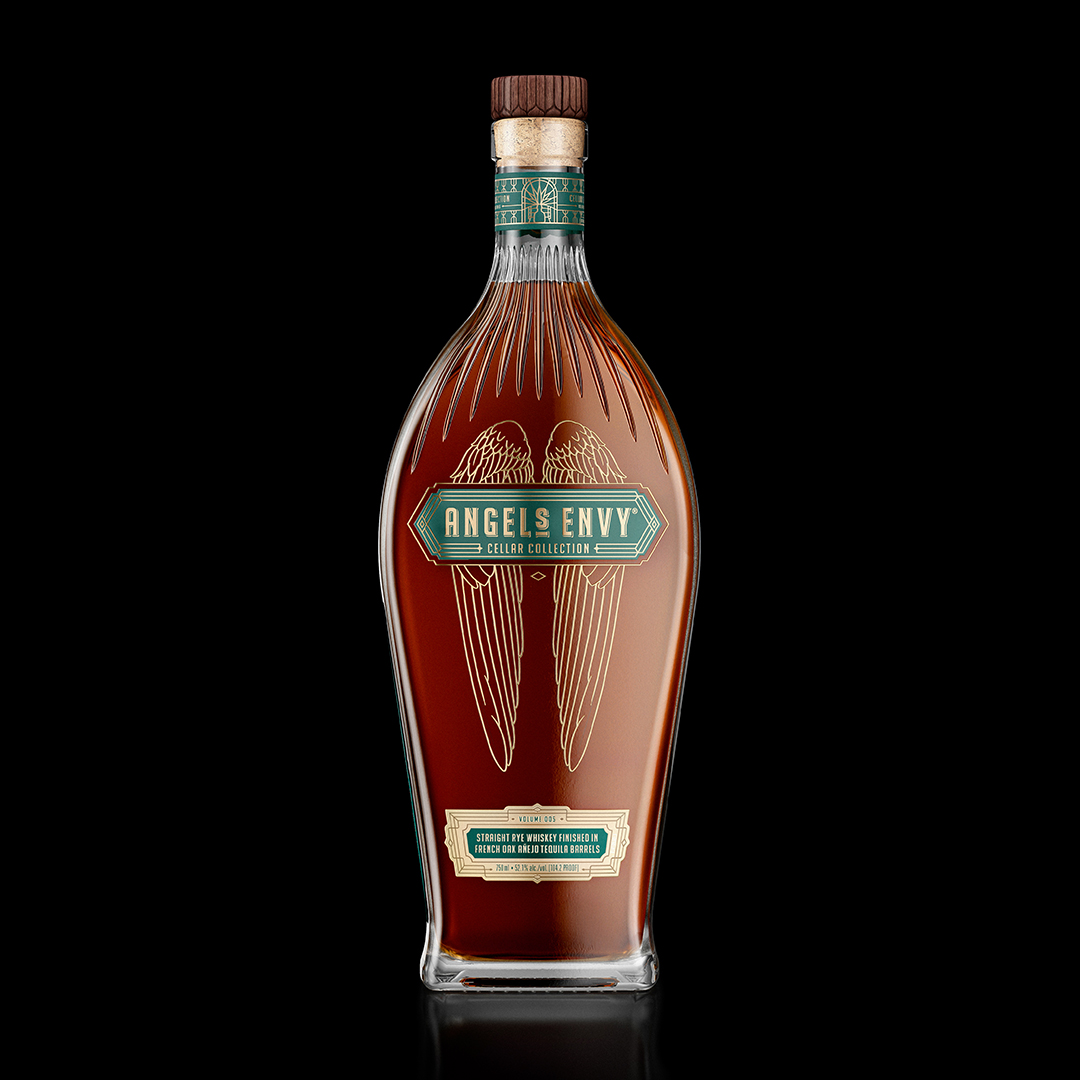 Photograph of Angel’s Envy bourbon bottle