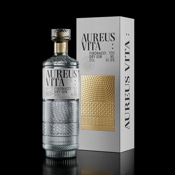 Aureus Vita gin packaging