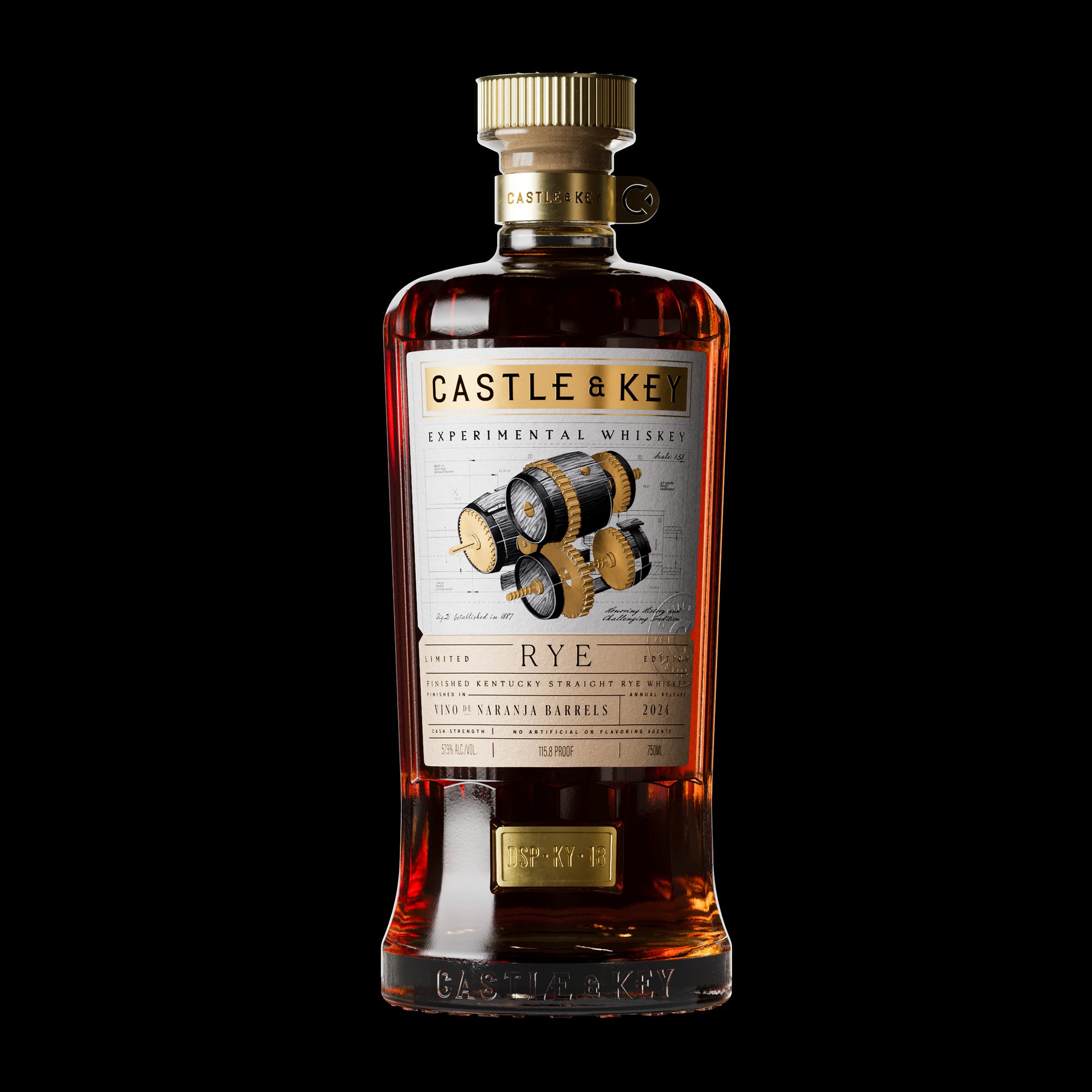 Castle & Key Experimental Rye packaging design