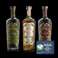 Photograph of Copalli rum bottles