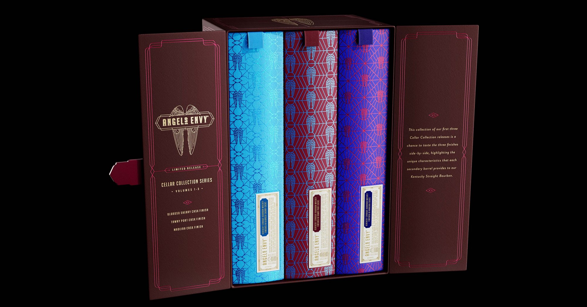 Angel’s Envy Cellar Collection Series Whiskey packaging and branding by