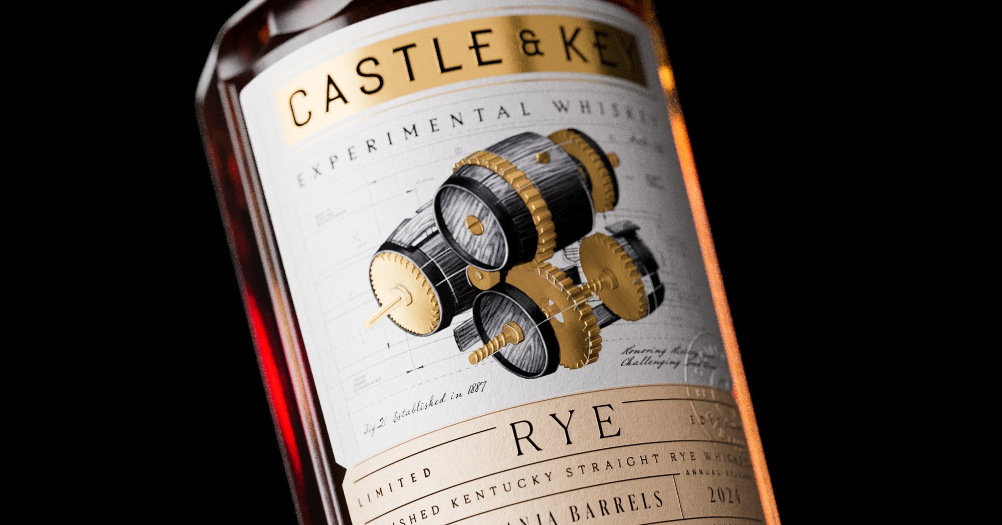 Castle & Key Experimental Rye Whiskey packaging and branding by ...