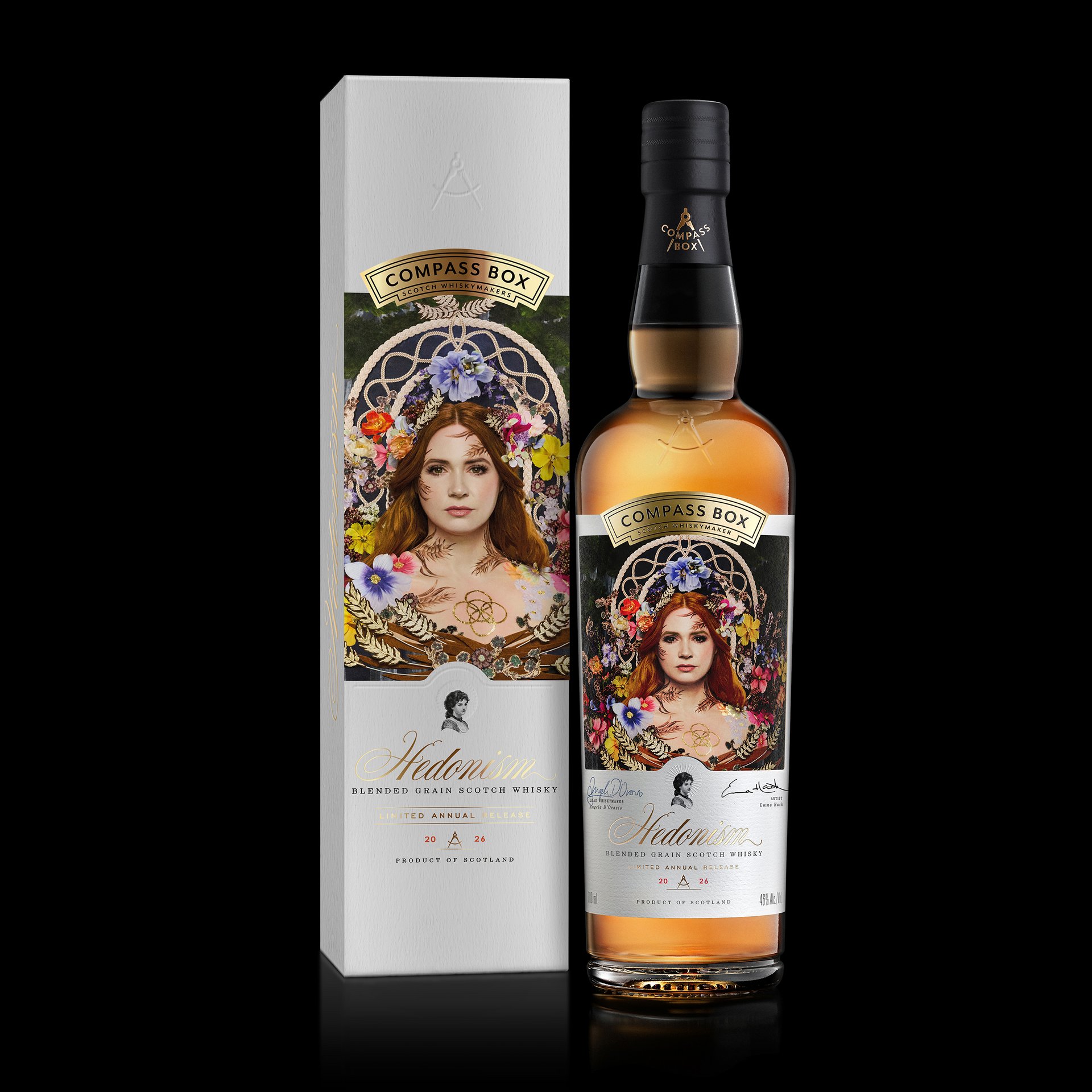Packaging design for Compass Box Hedonism Whisky