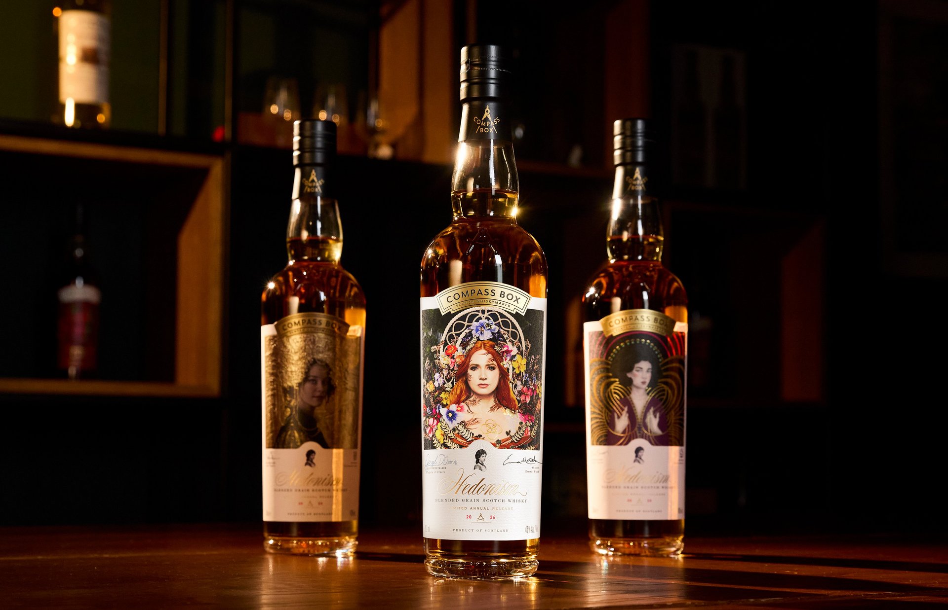 Packaging design for Compass Box Hedonism Whisky